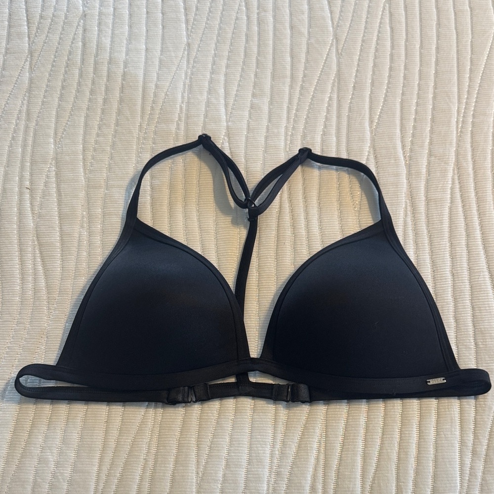 PINK Victoria's Secret Black Halter Bra